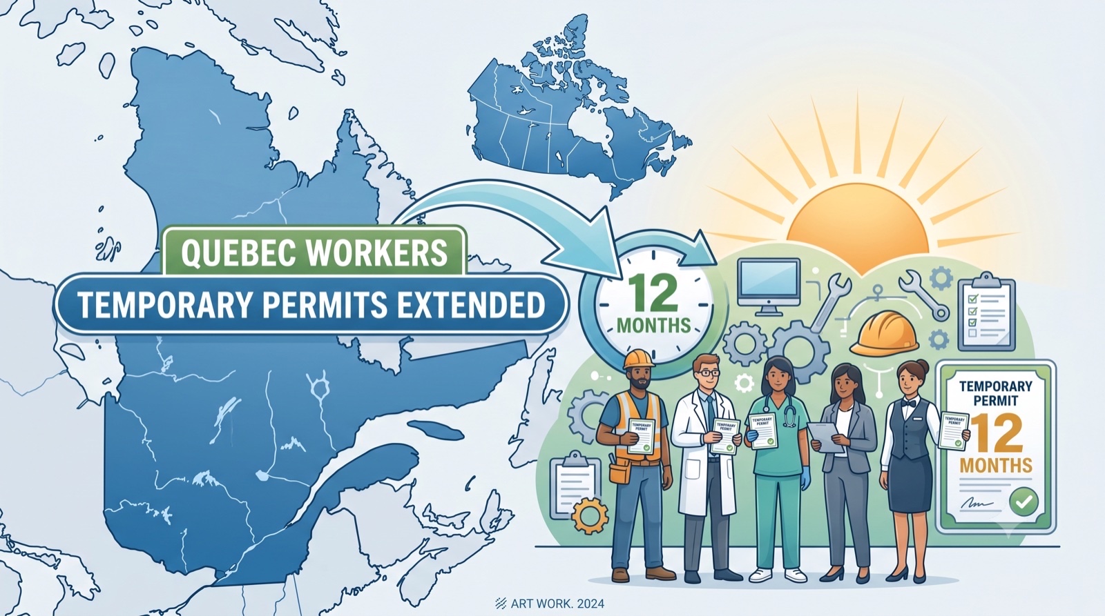 The federal government extends some Quebec workers' permits by a year