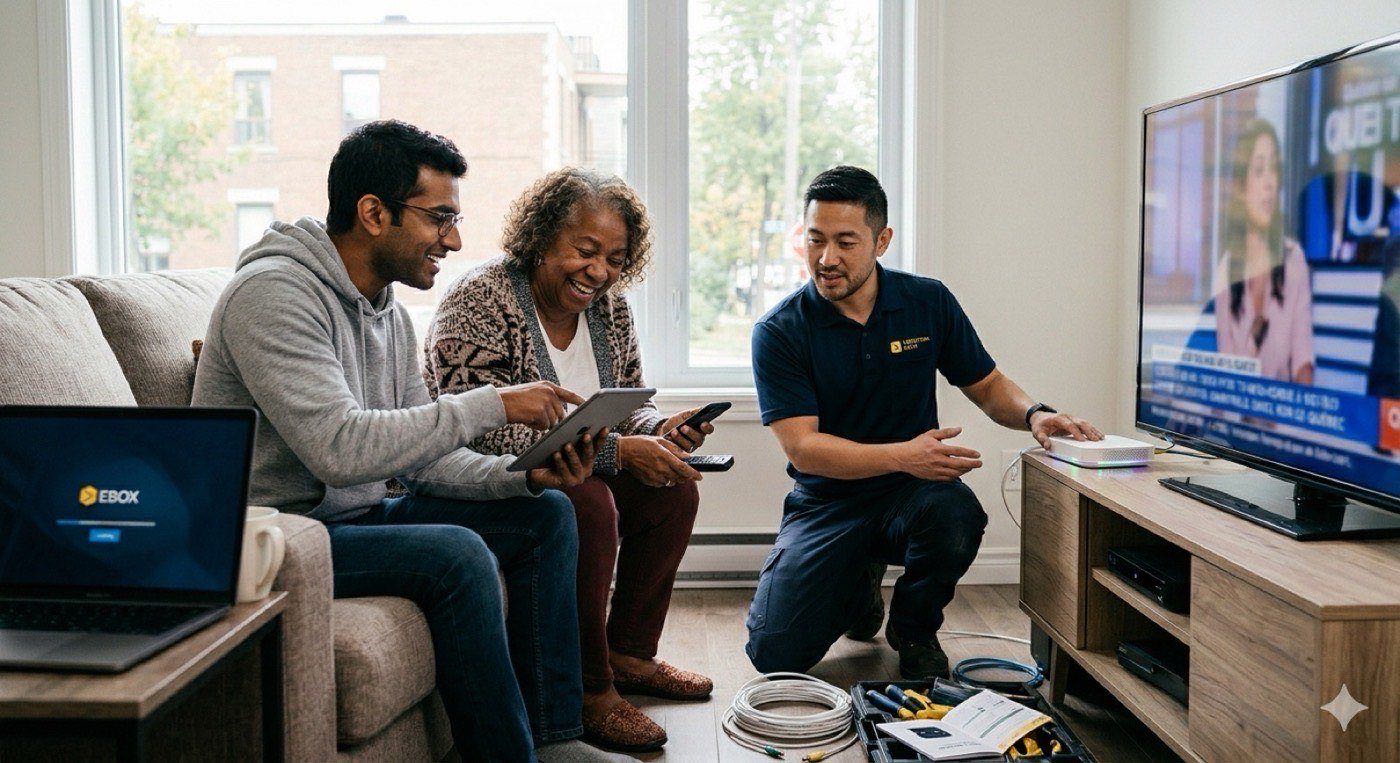 Internet et télévision à la maison au Québec