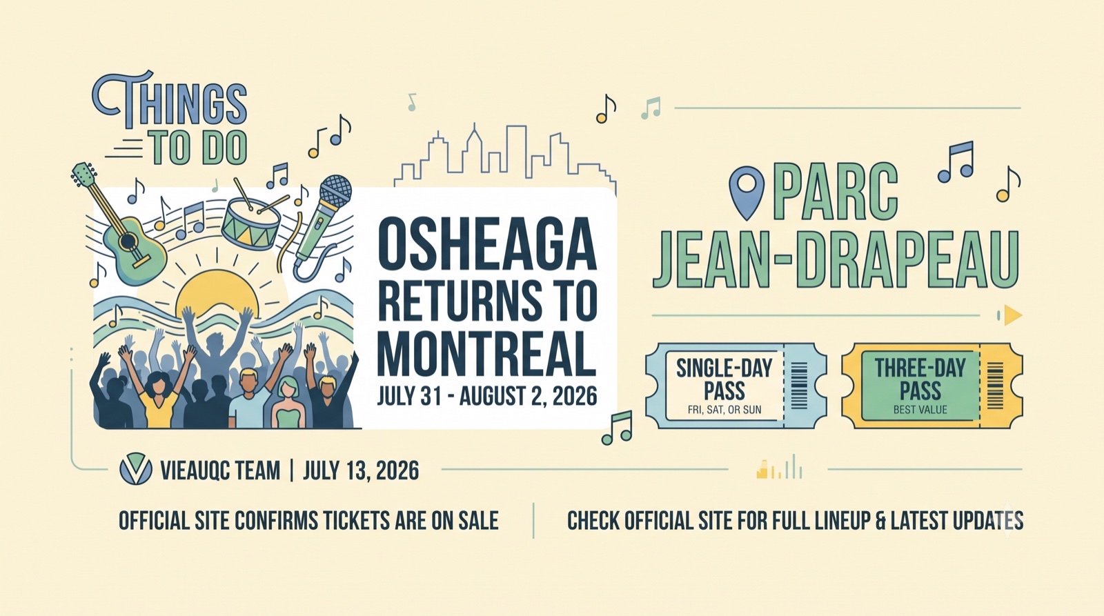 Osheaga returns to Montreal July 31 to August 2