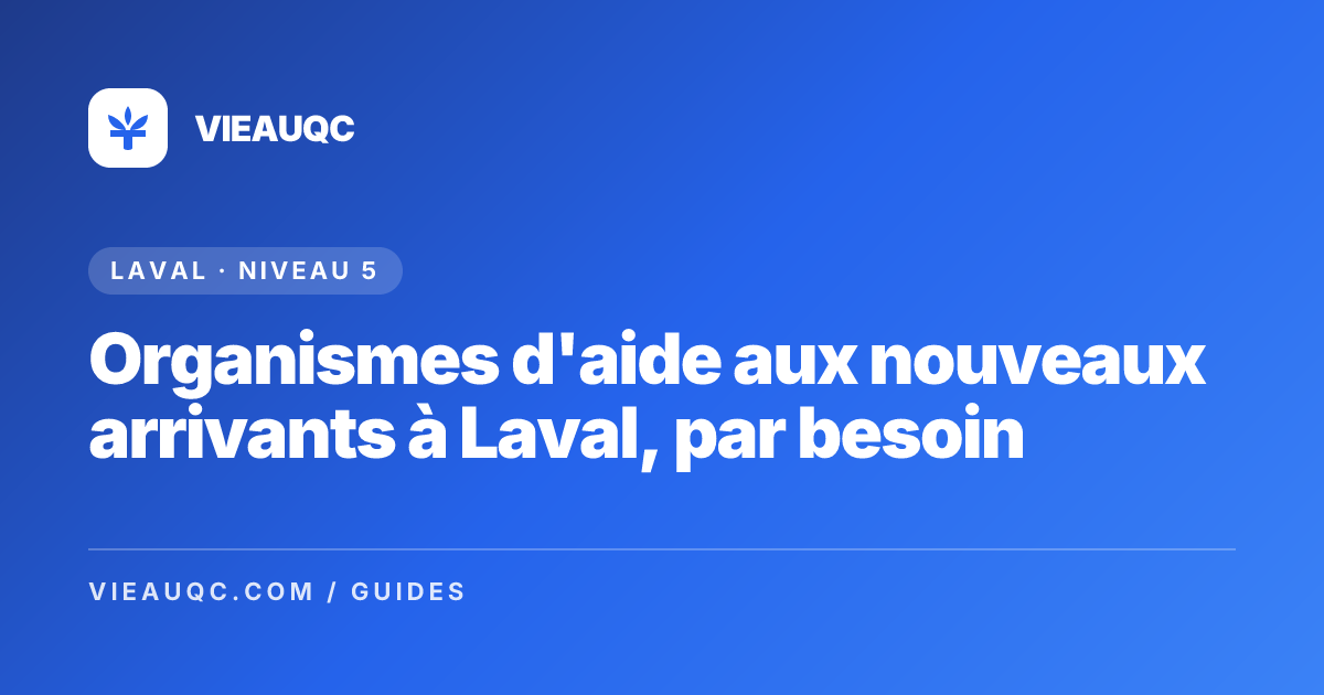 Newcomer Support Organizations in Laval, by Need
