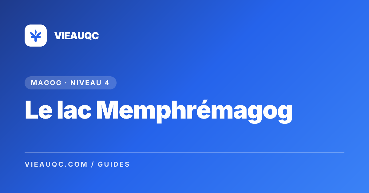 Le lac Memphrémagog