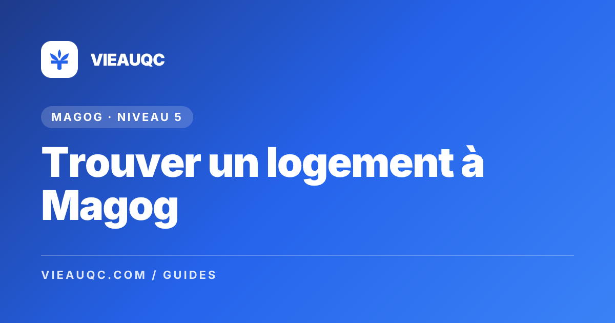 Trouver un logement à Magog