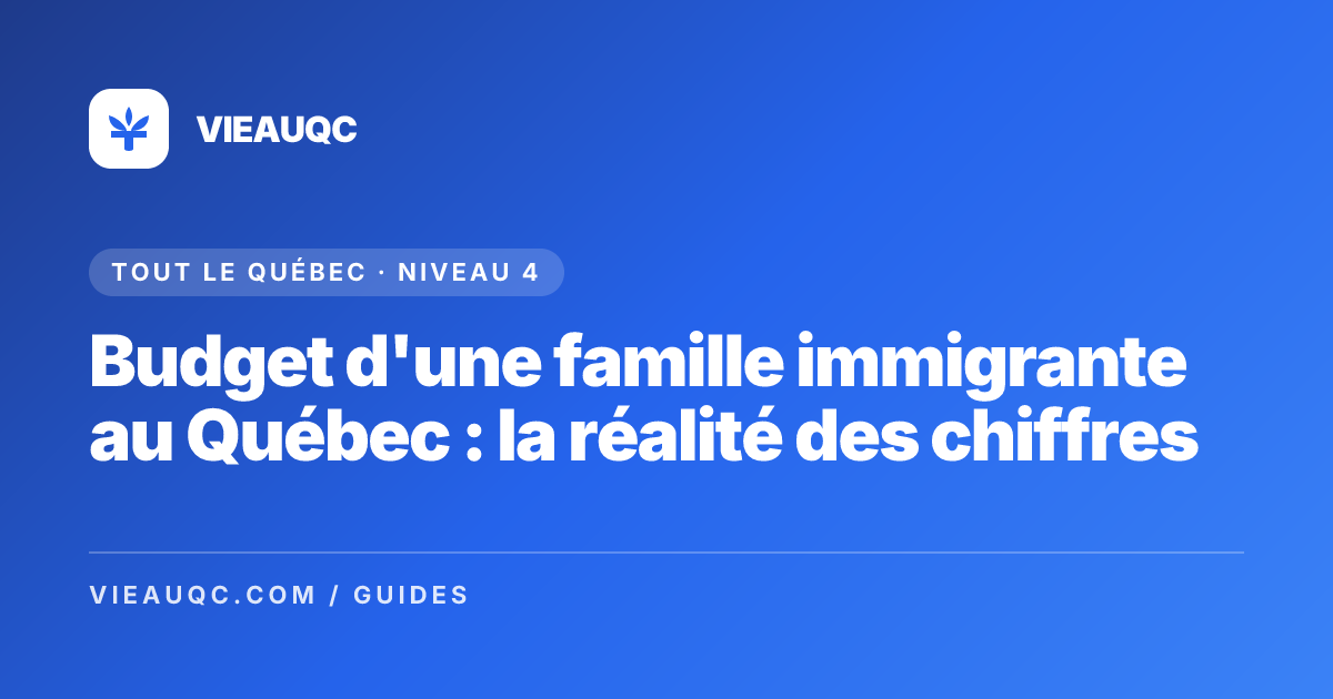 Budget d'une famille immigrante au Québec : la réalité des chiffres