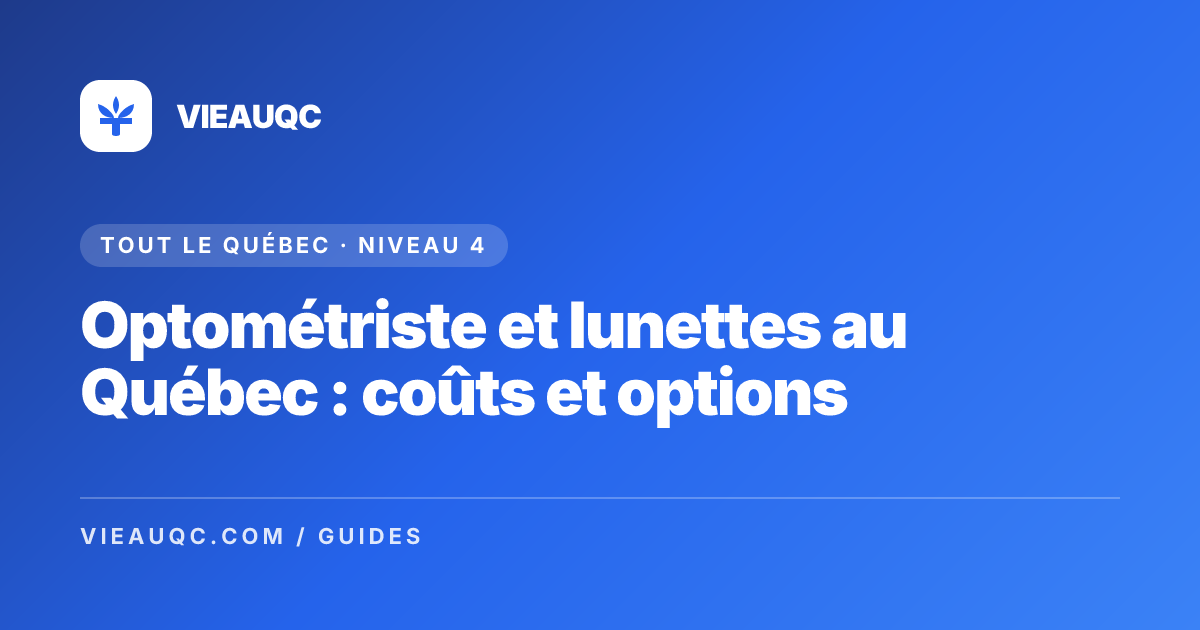 Optométriste et lunettes au Québec : coûts et options