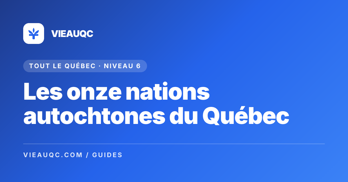 Territoires et communautés des nations autochtones du Québec