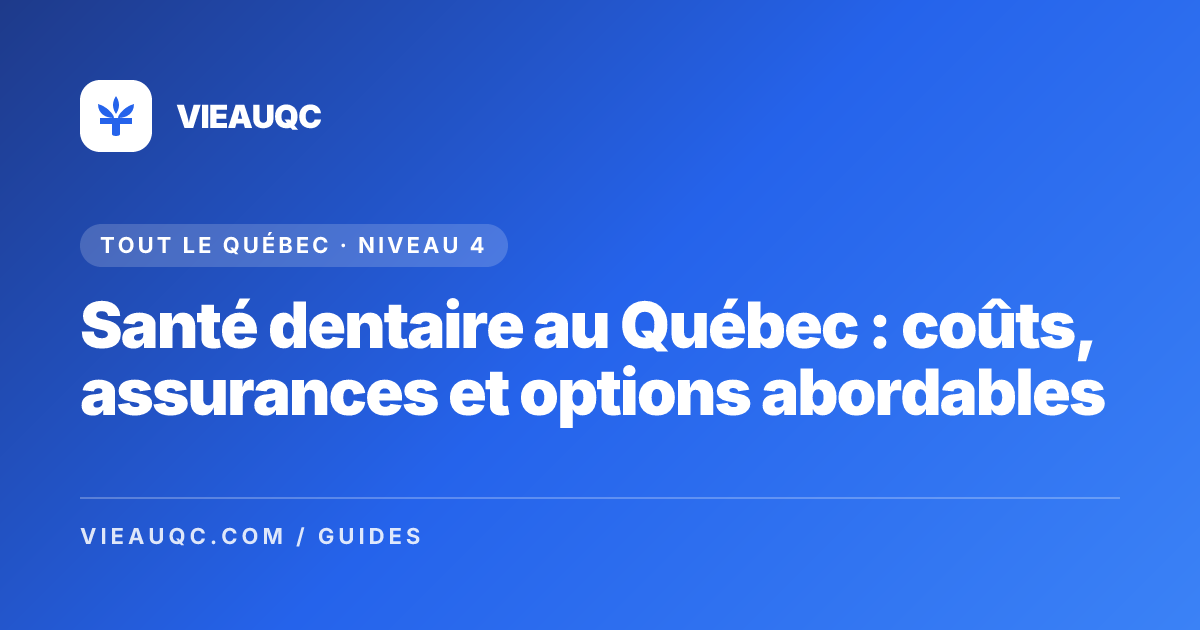 Santé dentaire au Québec : coûts, assurances et options abordables
