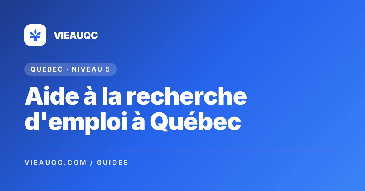 Job-Search Help in Québec City