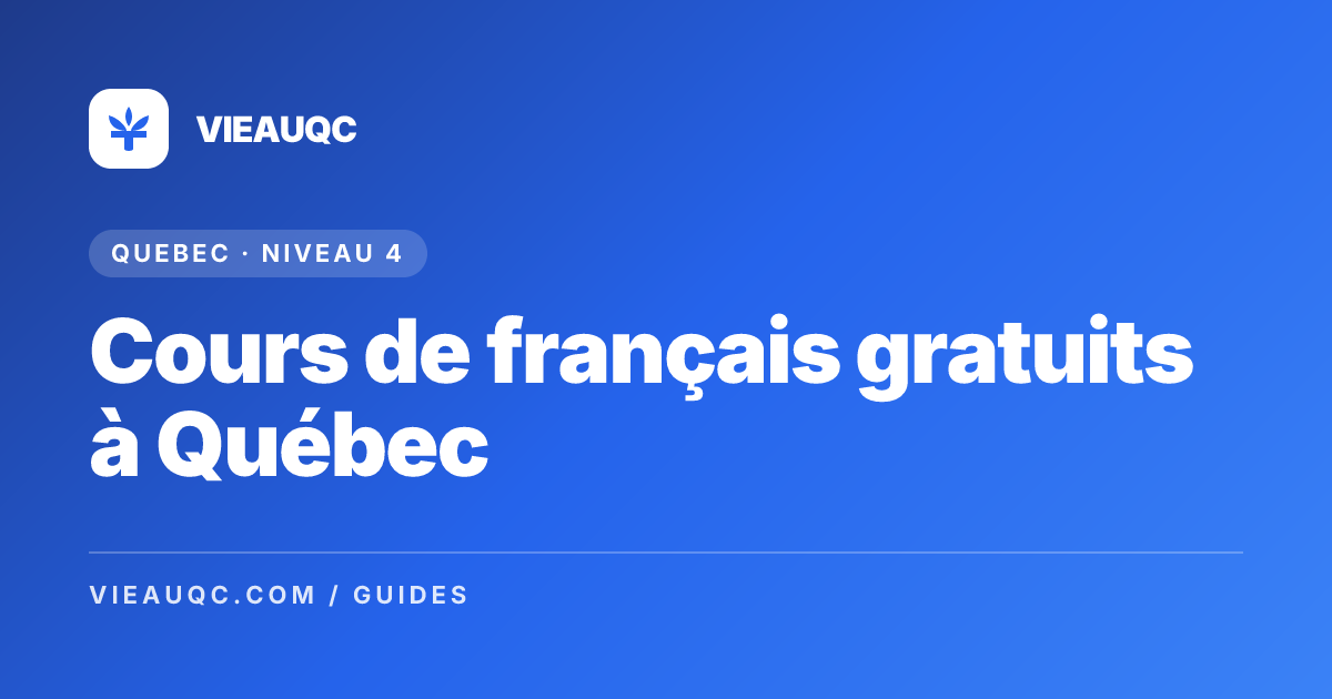 Free French Classes in Québec City