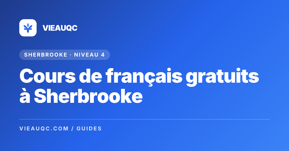 Free French Classes in Sherbrooke